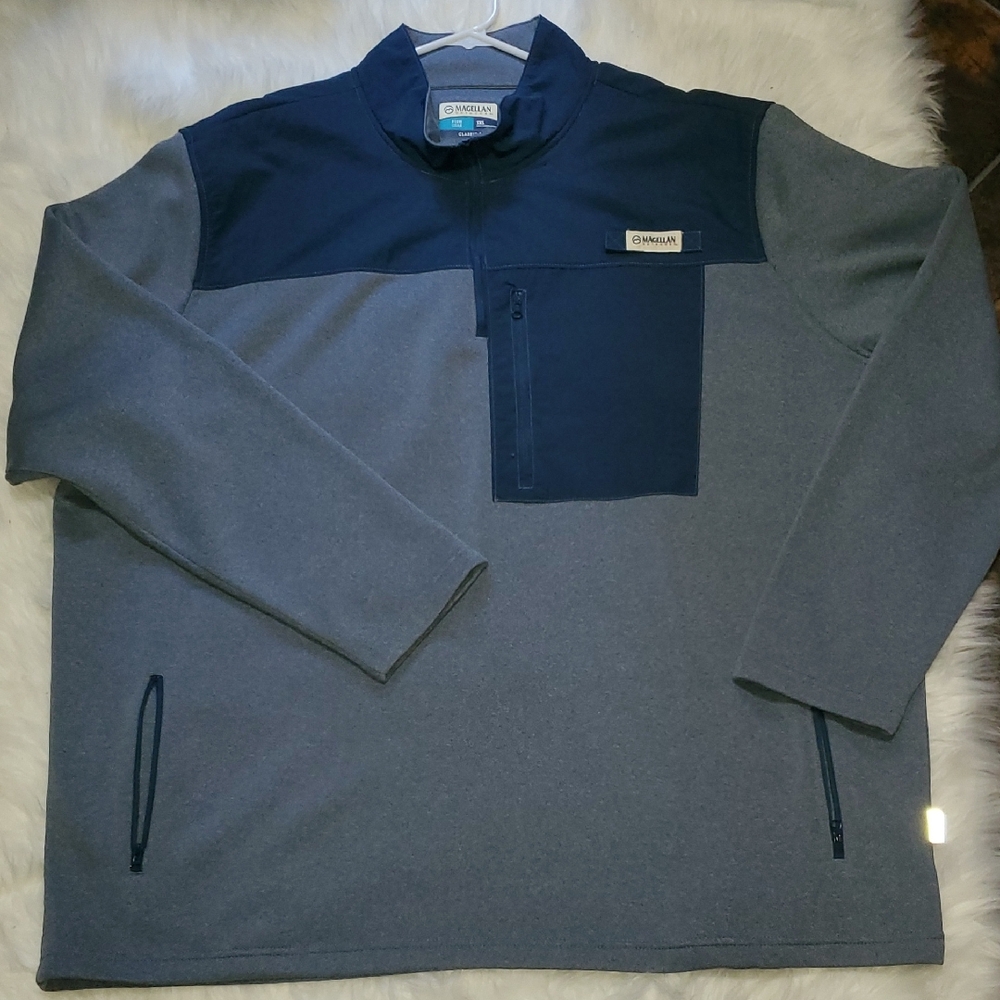 Magellan Outdoors Gray and Navy Jacket